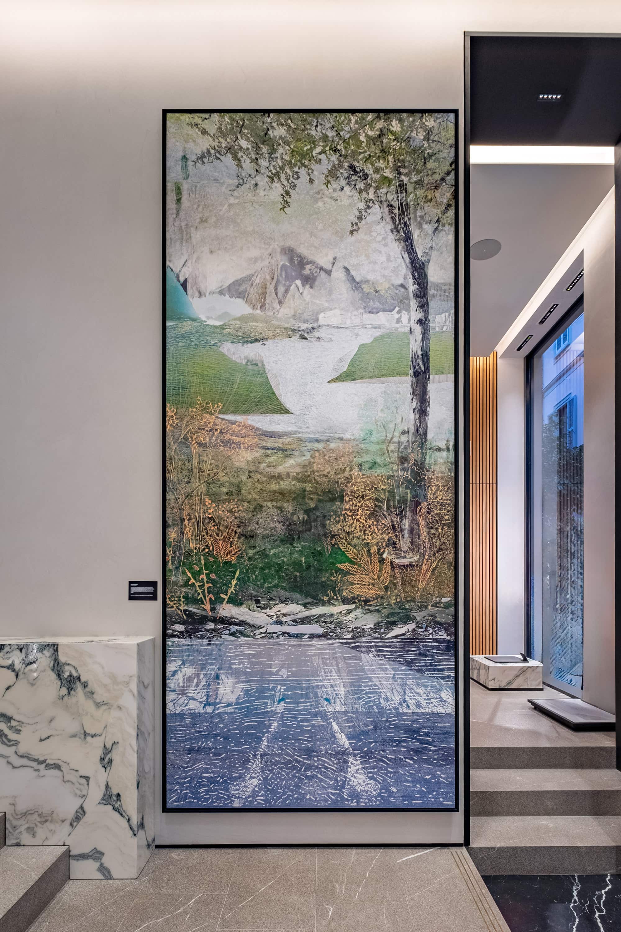 Alex Fischer, Proscenium, 2019, 144 × 60 inch matte gicleé